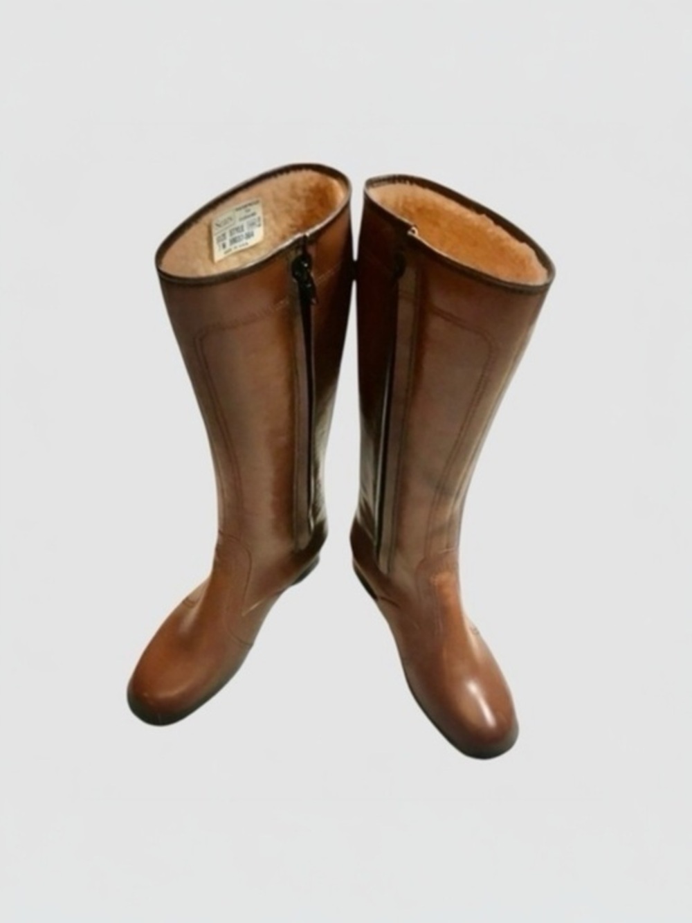 Vintage Sears Brown Waterproof Rain Boots 70s Style Size 7